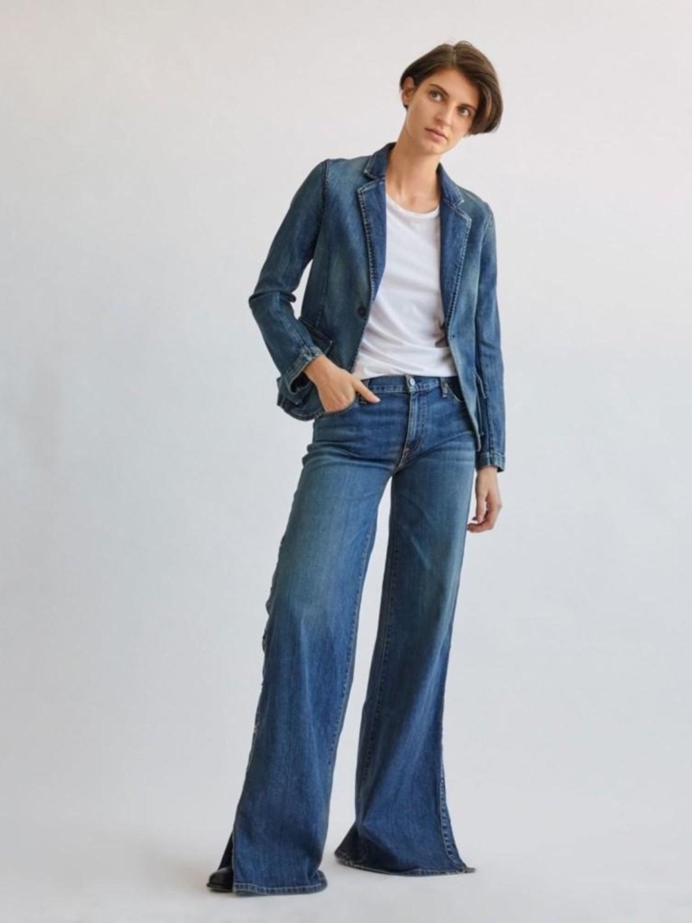 Nili Lotan Ena Wide Leg Jeans Size 28
